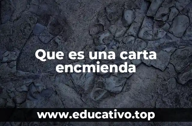 Que es una carta encmienda