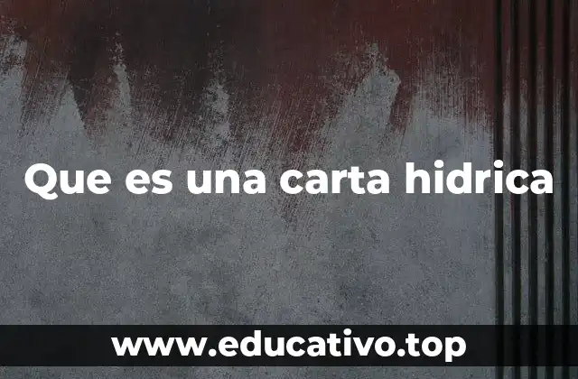 Que es una carta hidrica