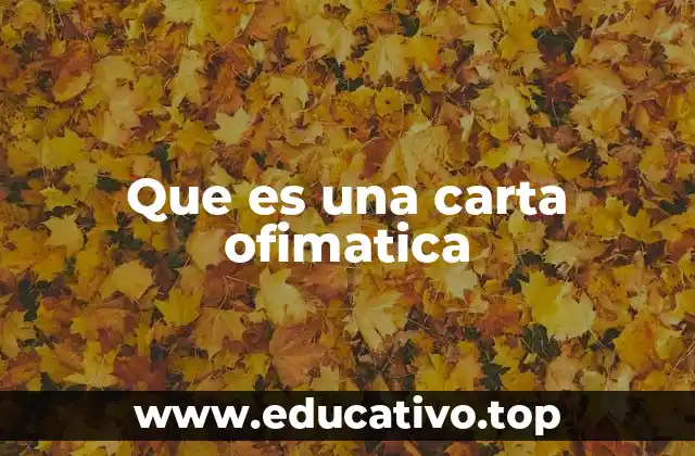 Que es una carta ofimatica