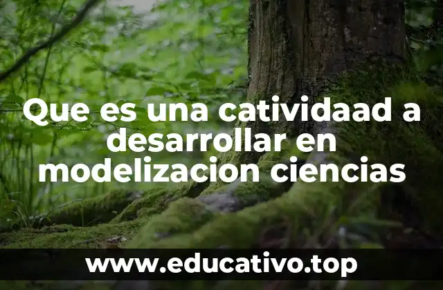 Que es una catividaad a desarrollar en modelizacion ciencias