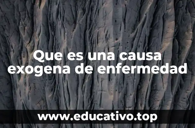 Que es una causa exogena de enfermedad