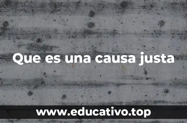 Que es una causa justa