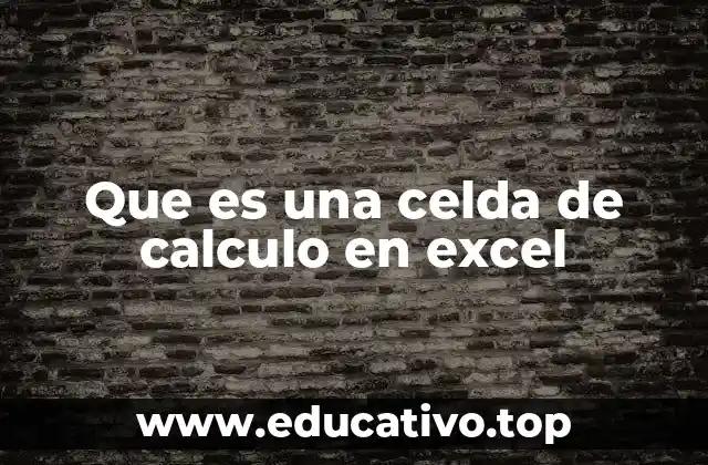 Que es una celda de calculo en excel