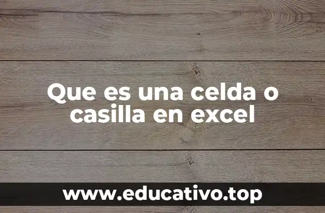 Que es una celda o casilla en excel