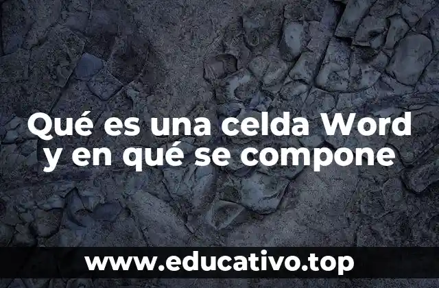 Qué es una celda Word y en qué se compone
