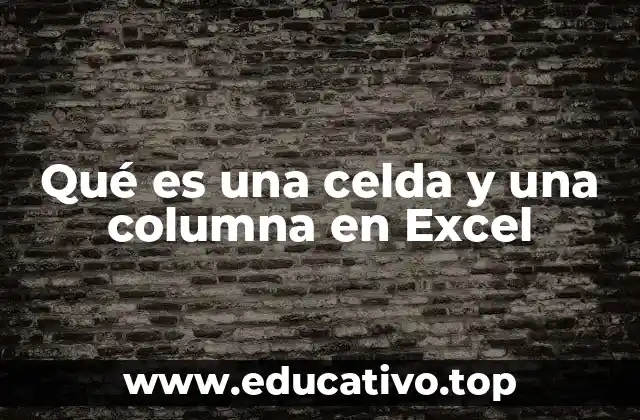Qué es una celda y una columna en Excel