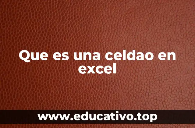 Que es una celdao en excel