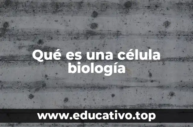 Qué es una célula biología