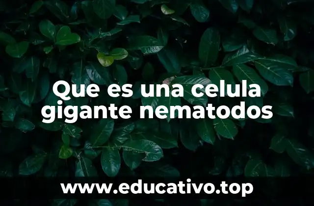 Que es una celula gigante nematodos