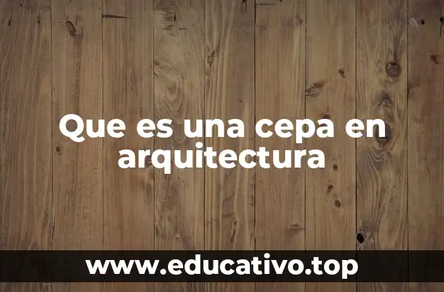 Que es una cepa en arquitectura