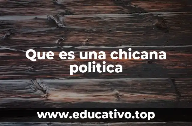 Que es una chicana politica