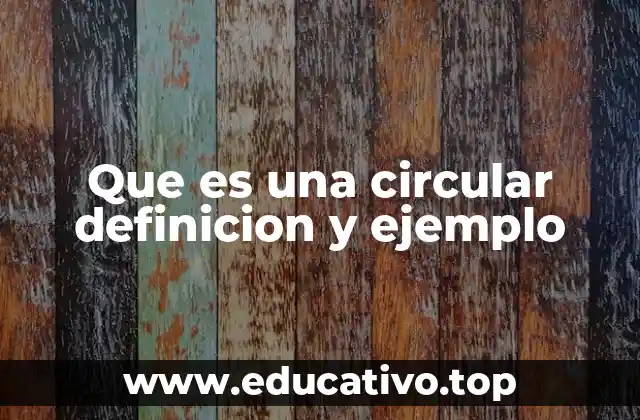 Que es una circular definicion y ejemplo