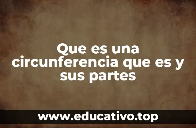 Que es una circunferencia que es y sus partes