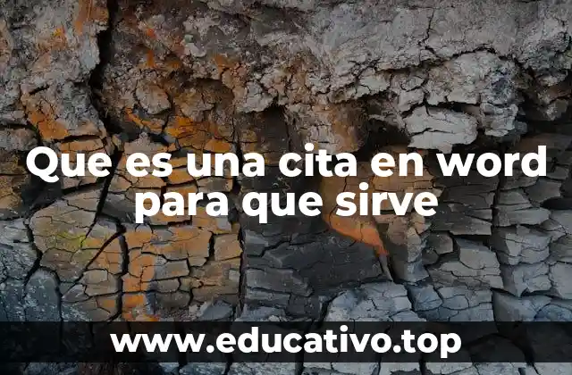 Que es una cita en word para que sirve