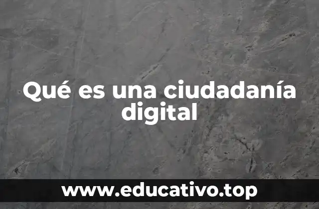 Qué es una ciudadanía digital