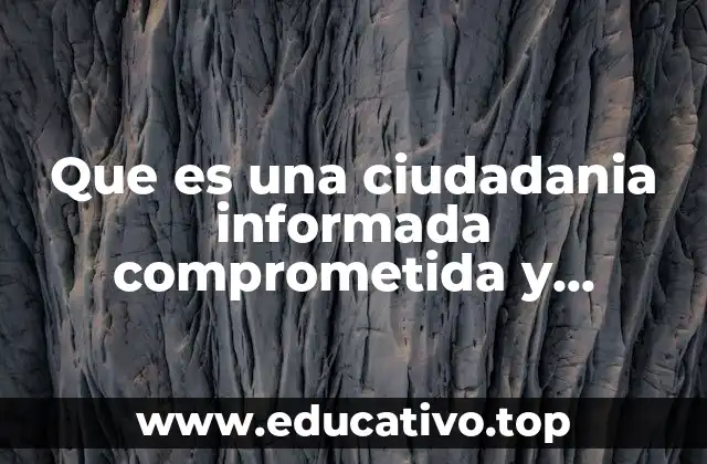 Que es una ciudadania informada comprometida y participativa