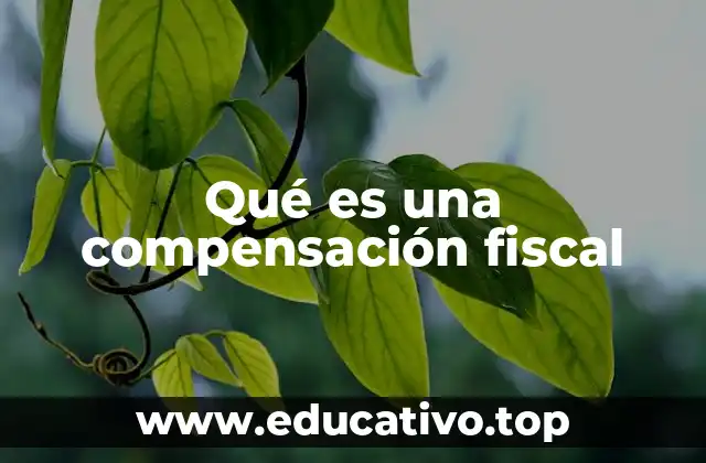 Qué es una compensación fiscal