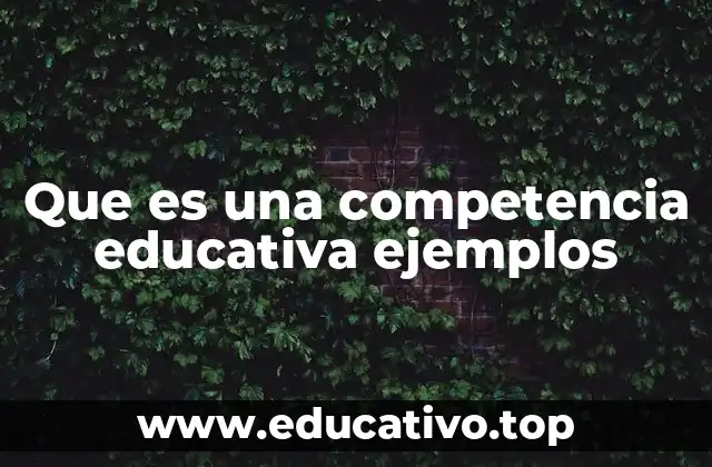 Que es una competencia educativa ejemplos