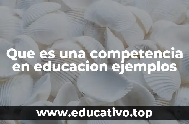 Que es una competencia en educacion ejemplos