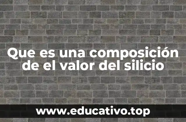 Que es una composición de el valor del silicio