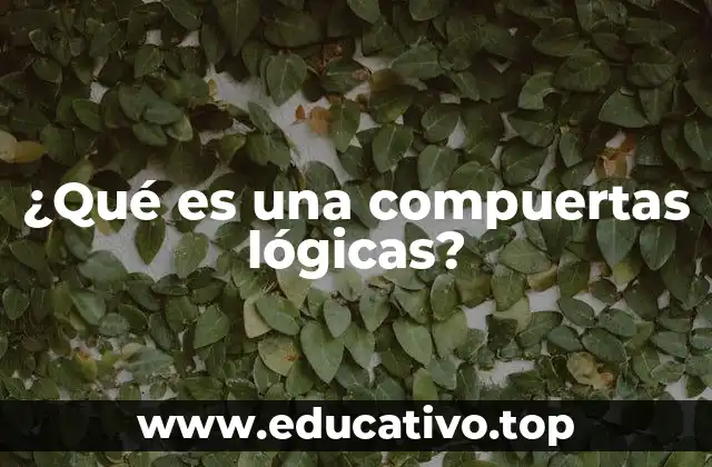 ¿Qué es una compuertas lógicas?