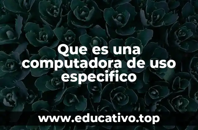 Que es una computadora de uso especifico