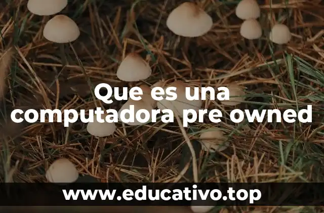 Que es una computadora pre owned
