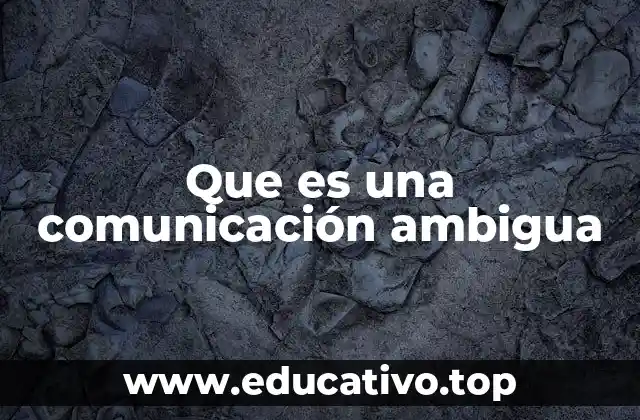 Que es una comunicación ambigua