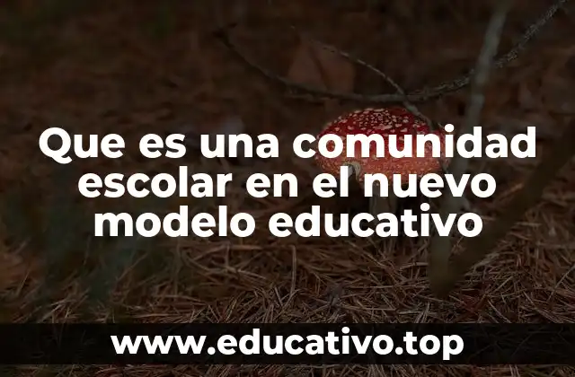 Que es una comunidad escolar en el nuevo modelo educativo
