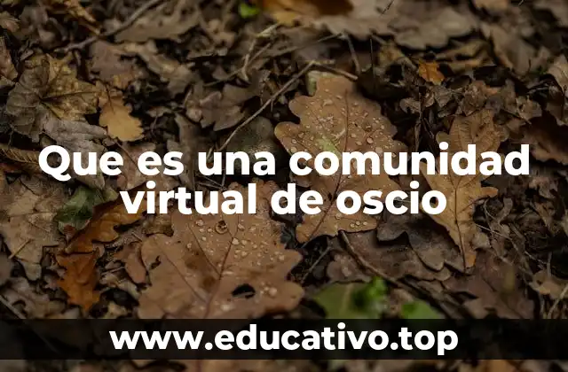 Que es una comunidad virtual de oscio