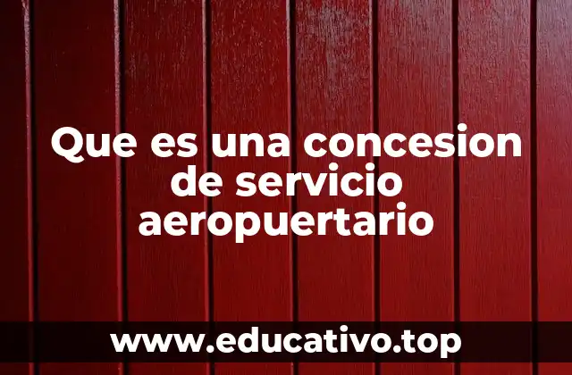 Que es una concesion de servicio aeropuertario