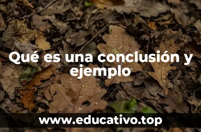 Qué es una conclusión y ejemplo