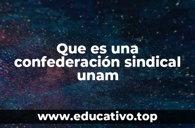 Que es una confederación sindical unam