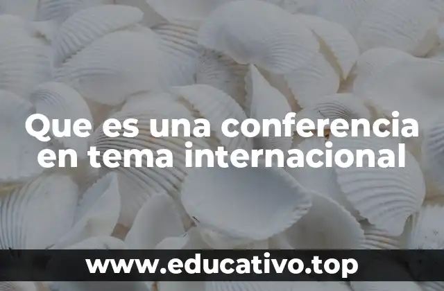 Que es una conferencia en tema internacional