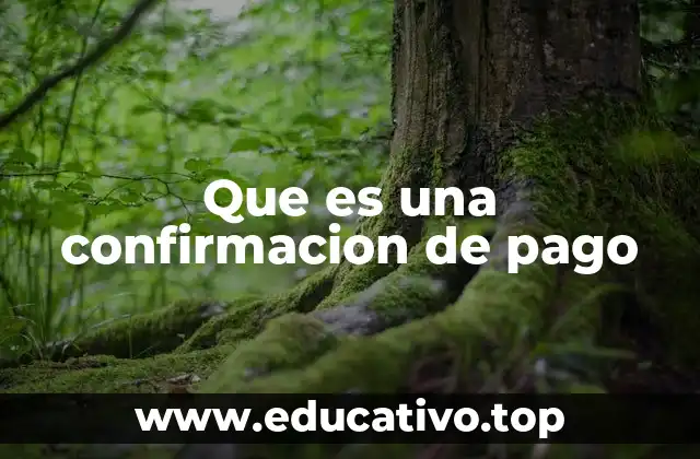 Que es una confirmacion de pago