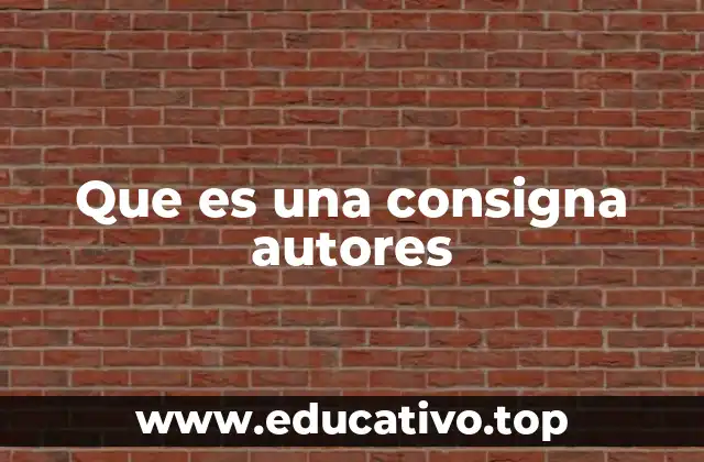 Que es una consigna autores