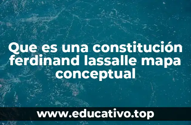 Que es una constitución ferdinand lassalle mapa conceptual