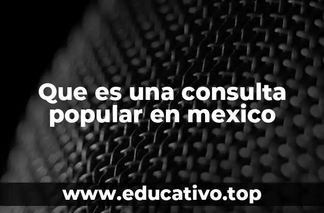 Que es una consulta popular en mexico