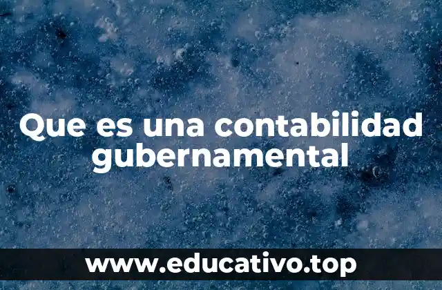 Que es una contabilidad gubernamental