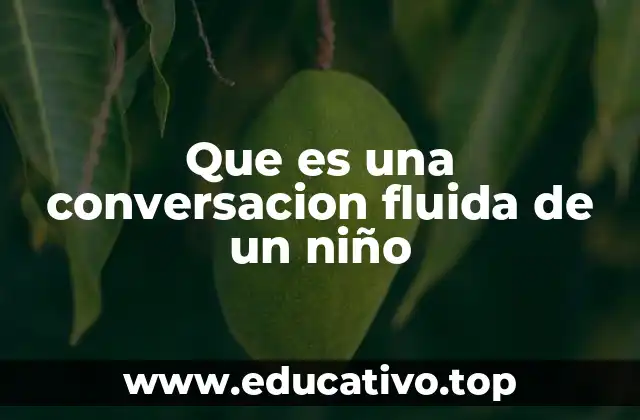 Que es una conversacion fluida de un niño