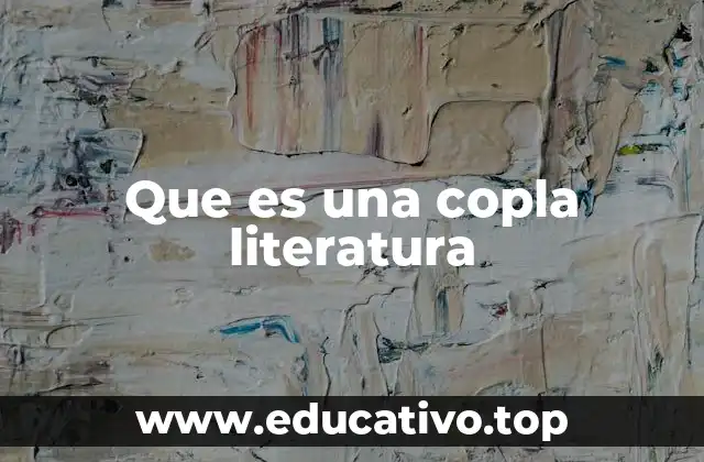 Que es una copla literatura