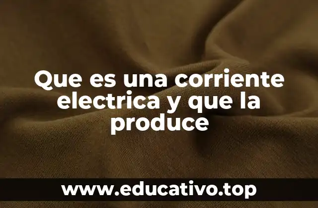 Que es una corriente electrica y que la produce