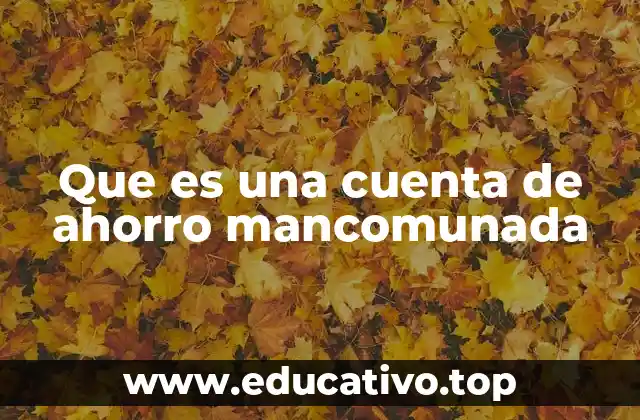 Que es una cuenta de ahorro mancomunada