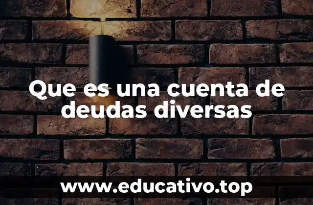Que es una cuenta de deudas diversas