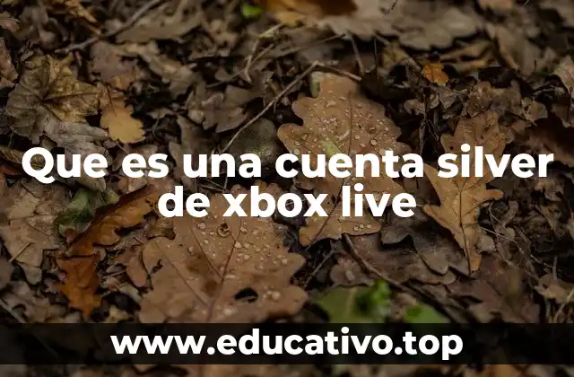 Que es una cuenta silver de xbox live