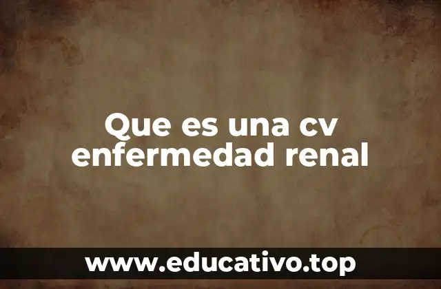 Que es una cv enfermedad renal
