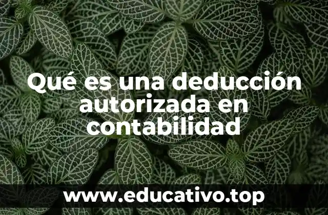 Qué es una deducción autorizada en contabilidad