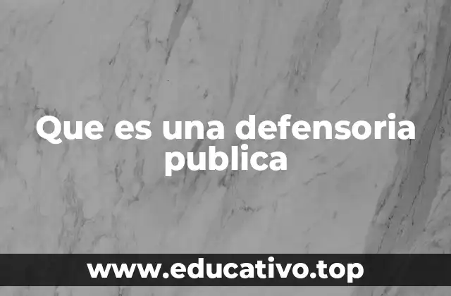 Que es una defensoria publica