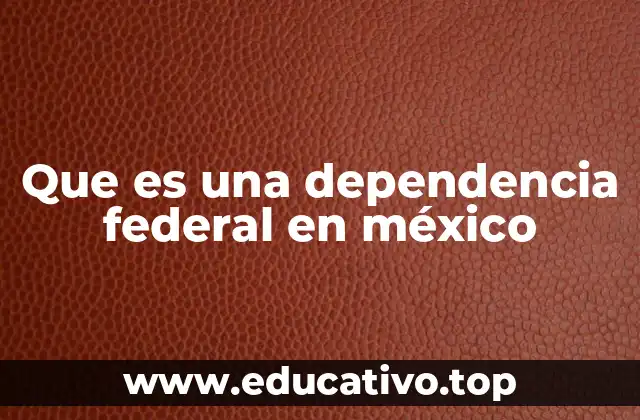Que es una dependencia federal en méxico