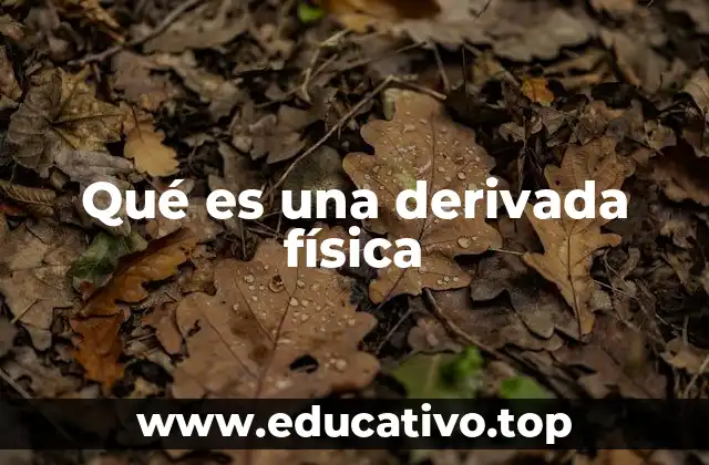 Qué es una derivada física